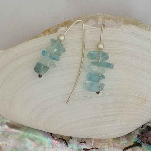 Silver & Aquamarine Earrings