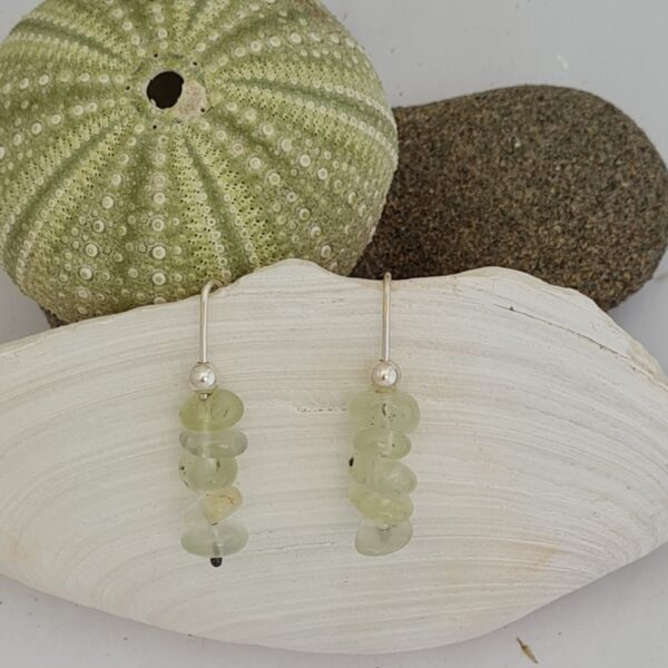 Silver & Prehnite Earrings