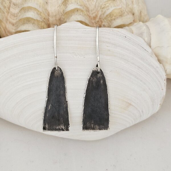Oxidised Silver Sheet Earrings