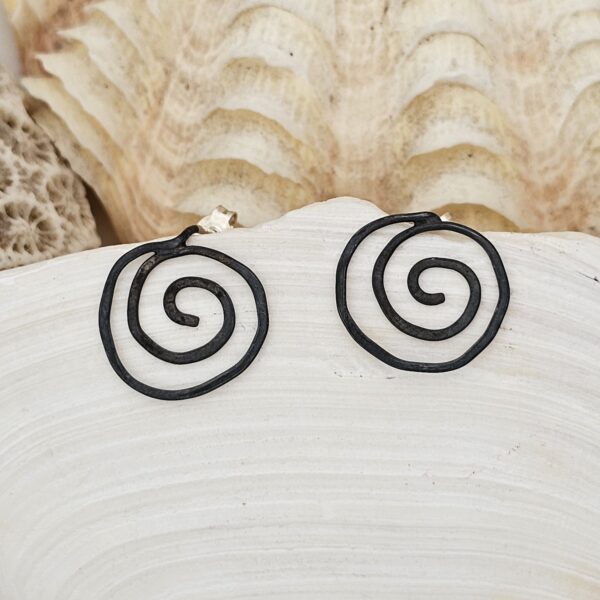 Black Swirl Earrings