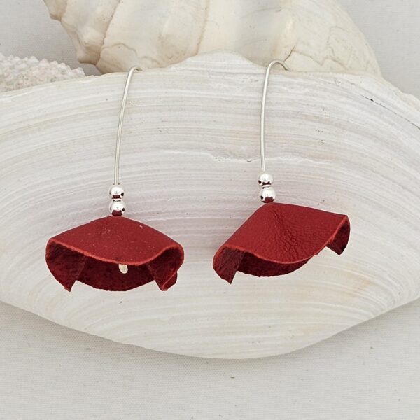 Silver & Leather Earrings